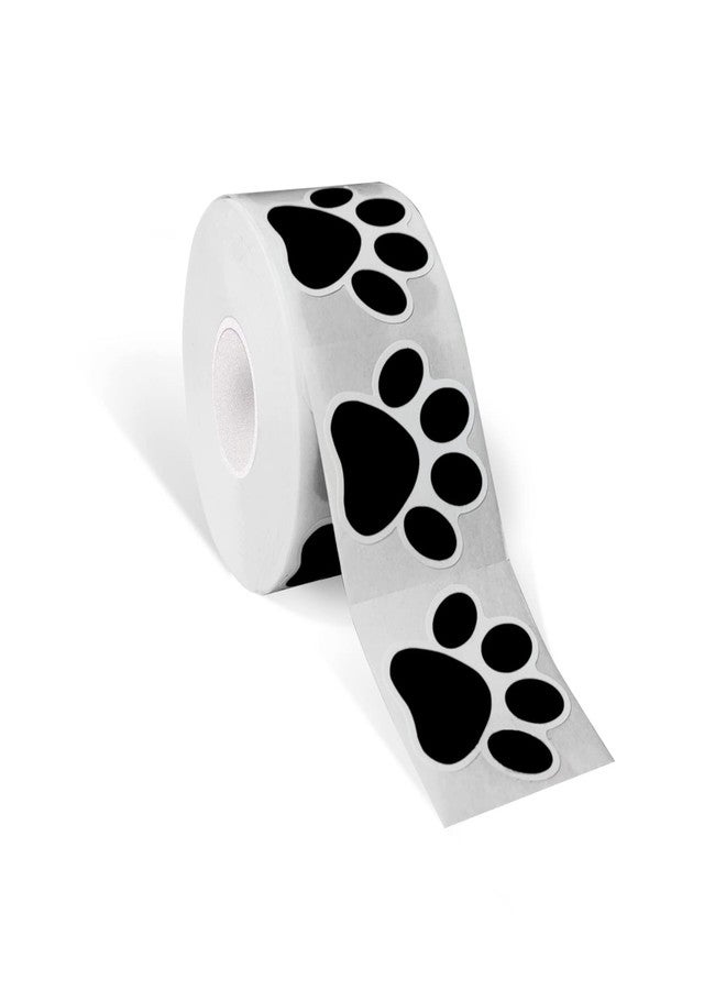 STARLIBOO Paw Print Stickers, 1.5 inch Dog Paw Stickers, 600pcs Puppy Paws Sticker, Clues Paws Print Sticker(Perforation Line/Black) - Image 1
